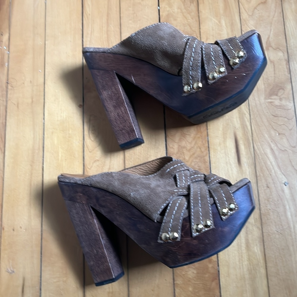 Platform Leather Heels - image 3